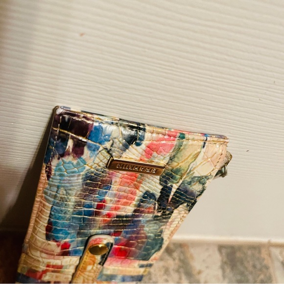 Brahmin Croc Embossed Leather Superbloom Credit Card Holder! - Picture 10 of 16